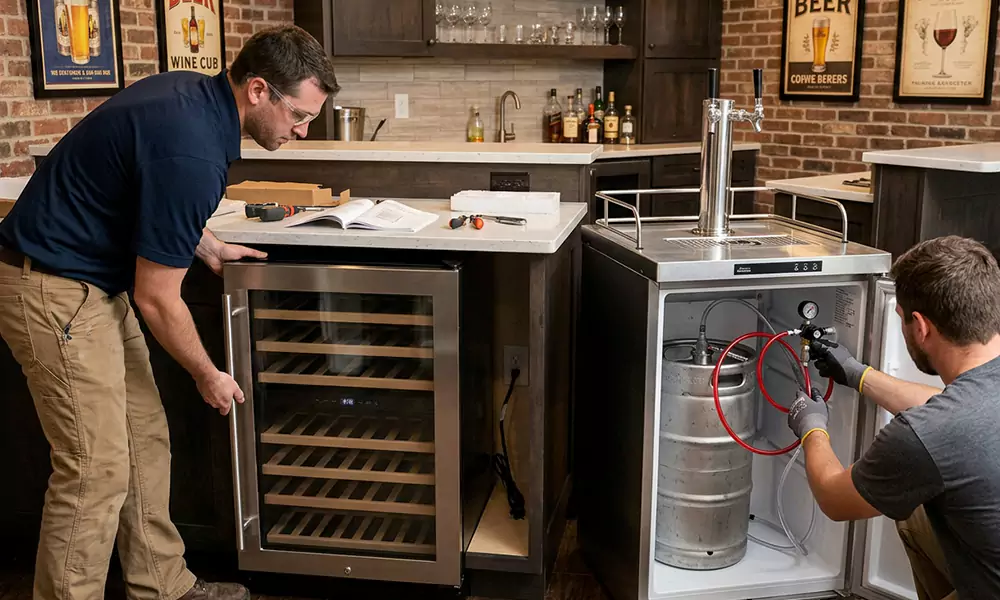 Wine Cooler and Kegerator Installation in Shelton, CT